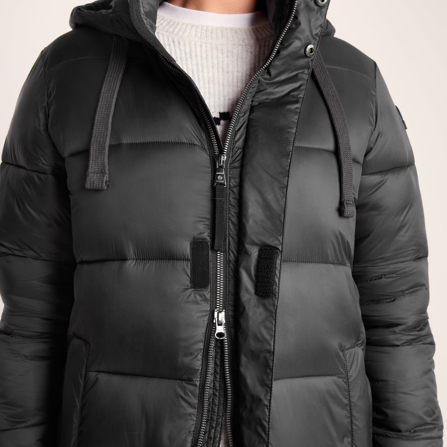 Cautley Womens Long Padded Shower Resistant Jacket - Black