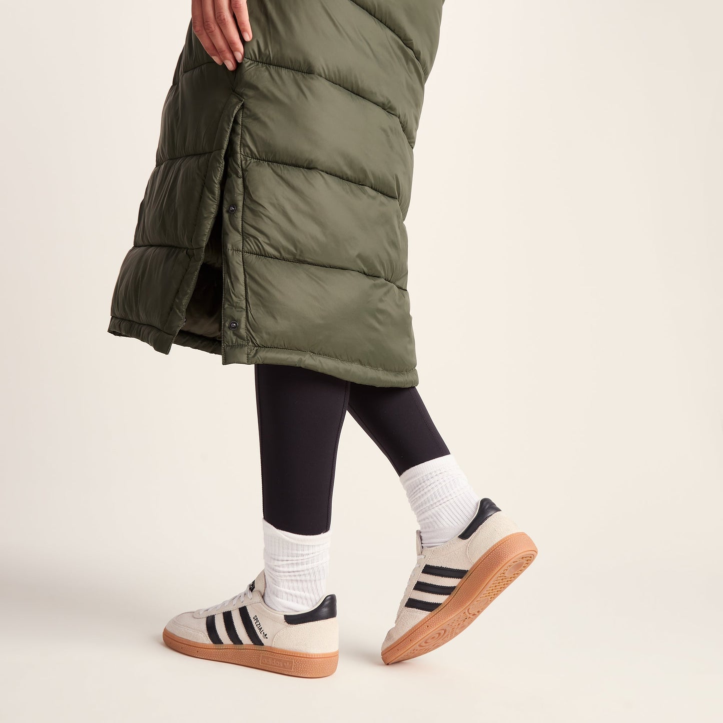 Cautley Womens Long Padded Shower Resistant Jacket - Khaki
