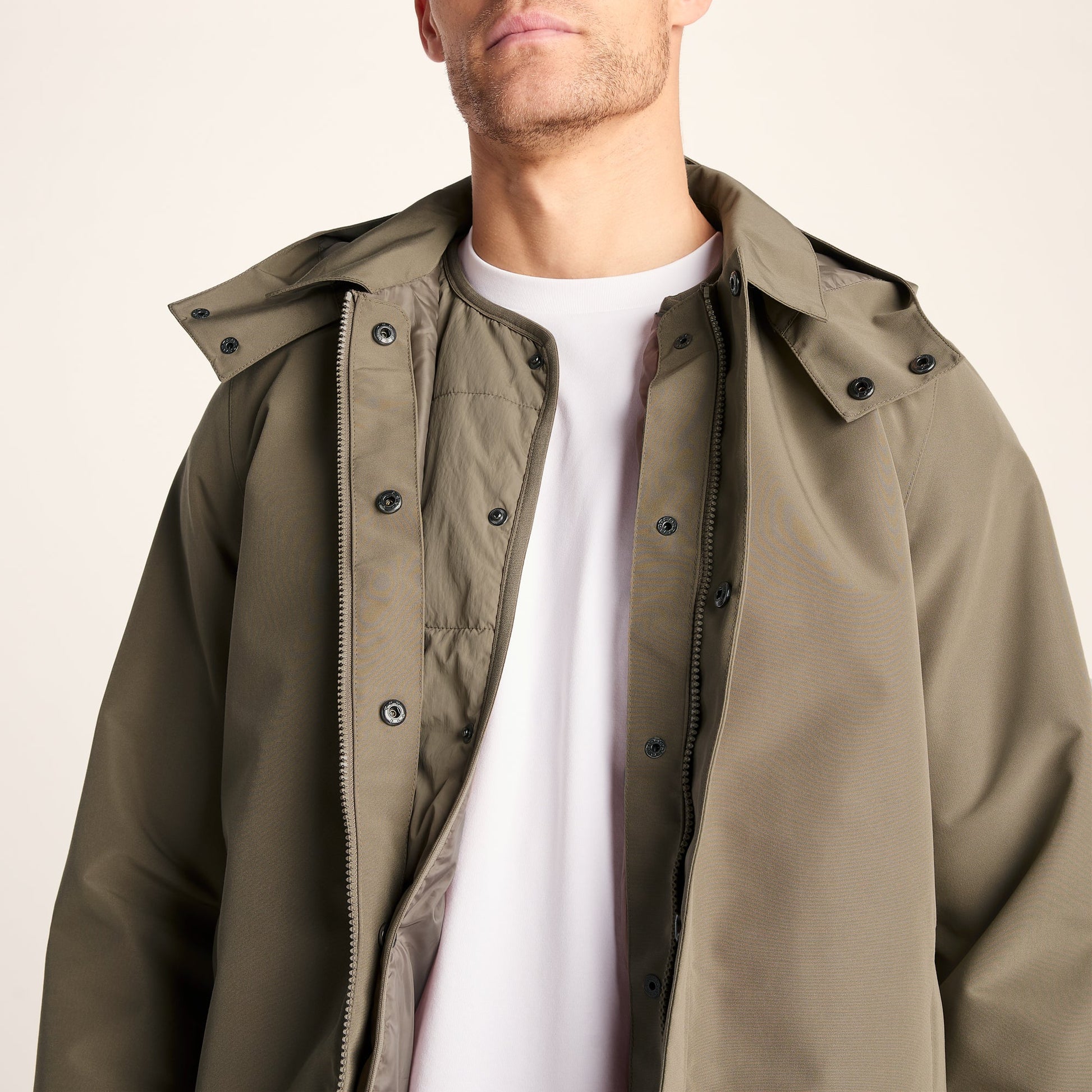 Chester Mens Waterproof Car Coat - Mushroom