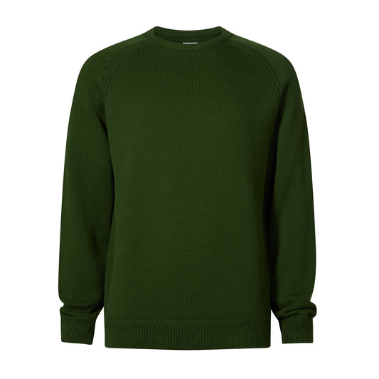 Chesney Mens Crew Neck Knit Jumper - Leaf Green