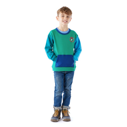 Cheviot Kids Shaun the Sheep Sweat - Jungle Green