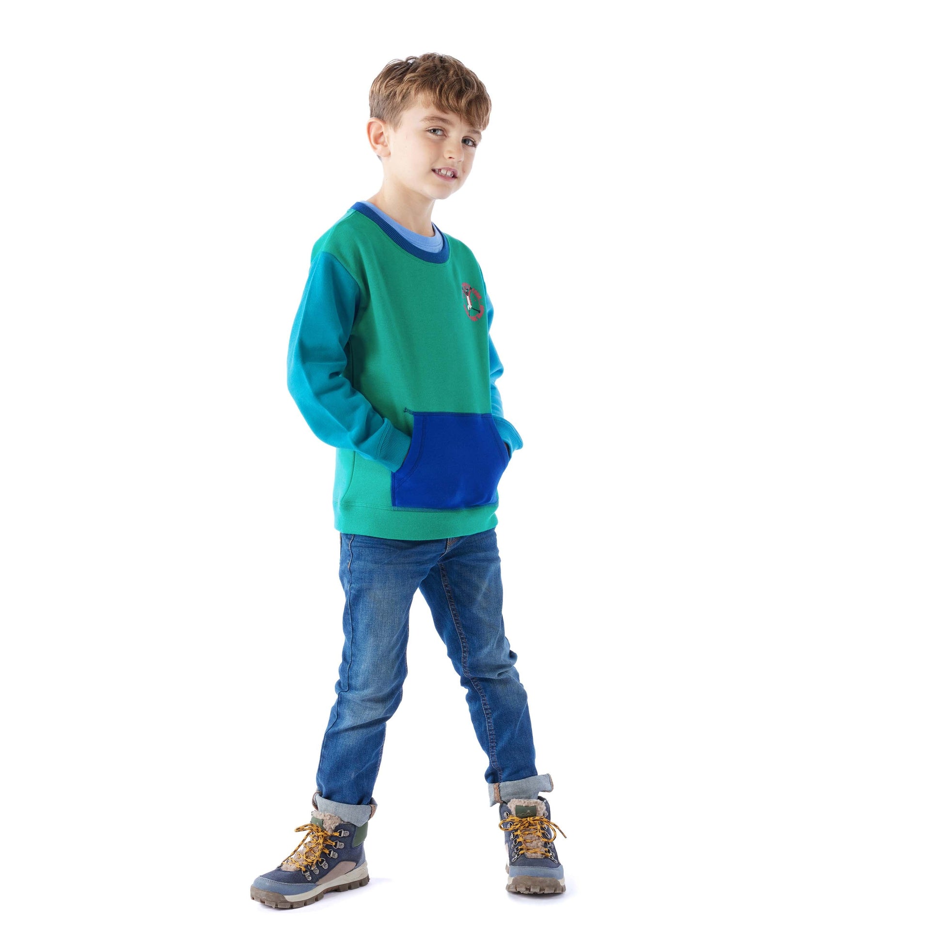 Cheviot Kids Shaun the Sheep Sweat - Jungle Green