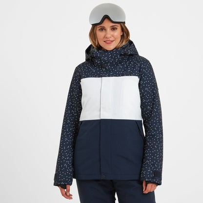 Cinder Womens Ski Jacket - Dark Indigo Confetti Print/Dark Indigo