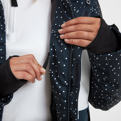 Cinder Womens Ski Jacket - Dark Indigo Confetti Print/Dark Indigo
