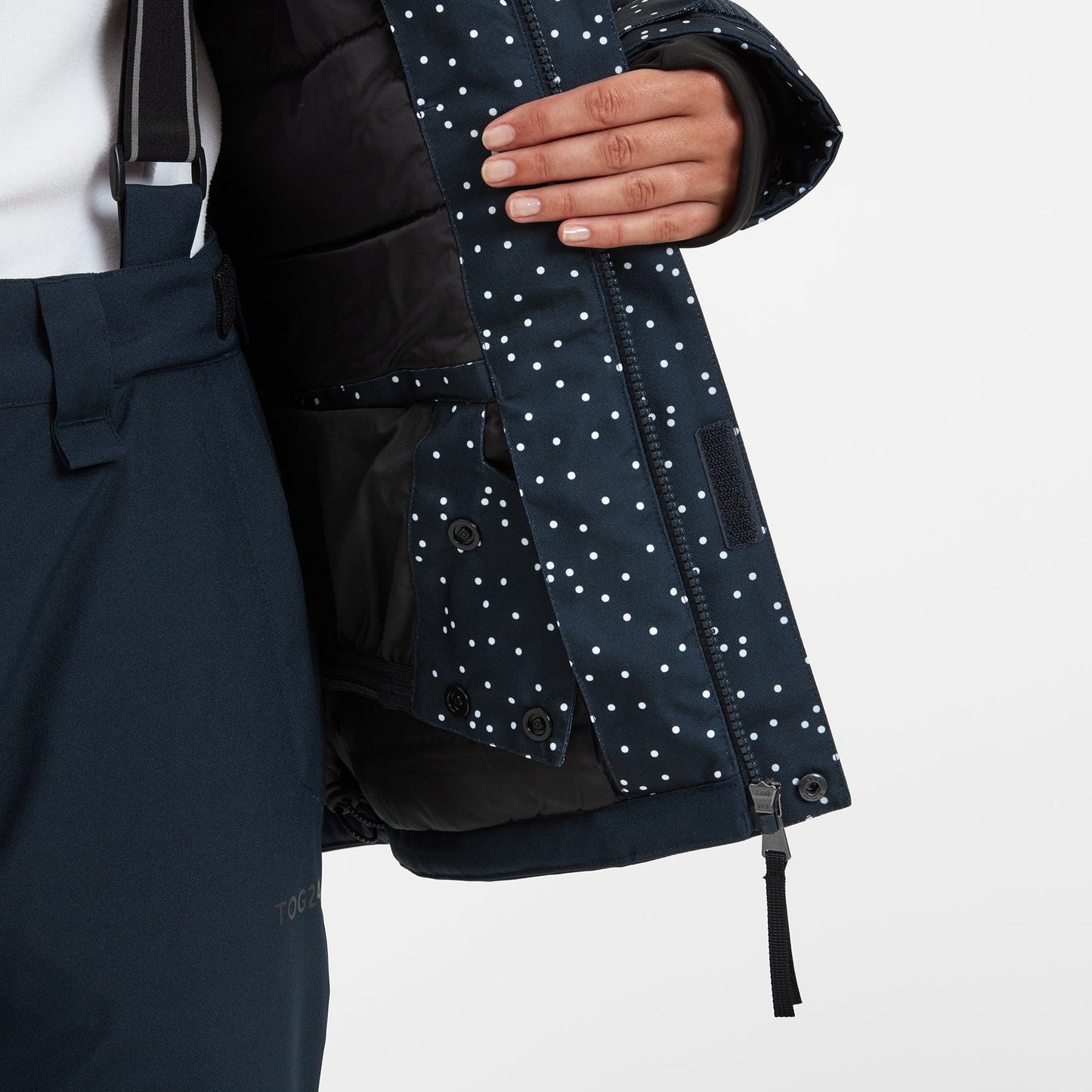 Cinder Womens Ski Jacket - Dark Indigo Confetti Print/Dark Indigo