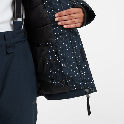 Cinder Womens Ski Jacket - Dark Indigo Confetti Print/Dark Indigo