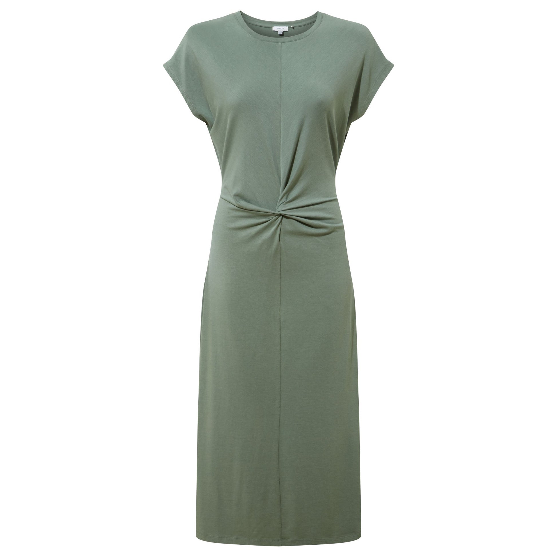 Claire Womens Supersoft Jersey Dress - Light Forest
