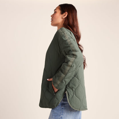 Cleadon Womens Relaxed Fit Shower Resistant Lightweight Insulated Jacket - Pale Khaki