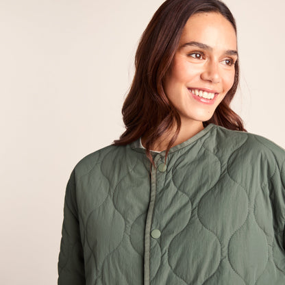 Cleadon Womens Relaxed Fit Shower Resistant Lightweight Insulated Jacket - Pale Khaki