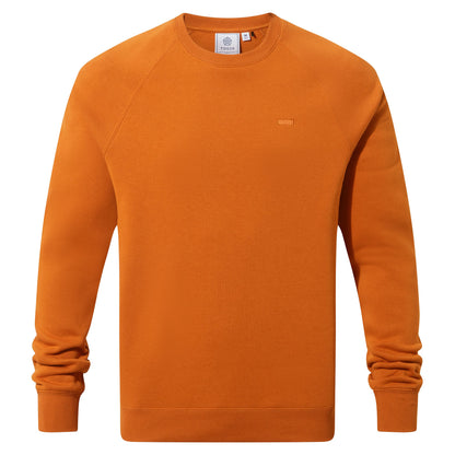 Clitheroe Mens Supersoft Raglan Sweat - Mahogany Orange