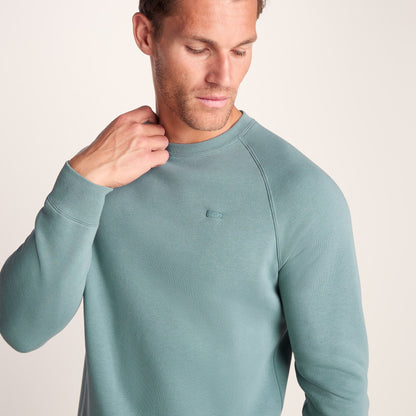 Clitheroe Mens Supersoft Raglan Sweat - Smokey Teal