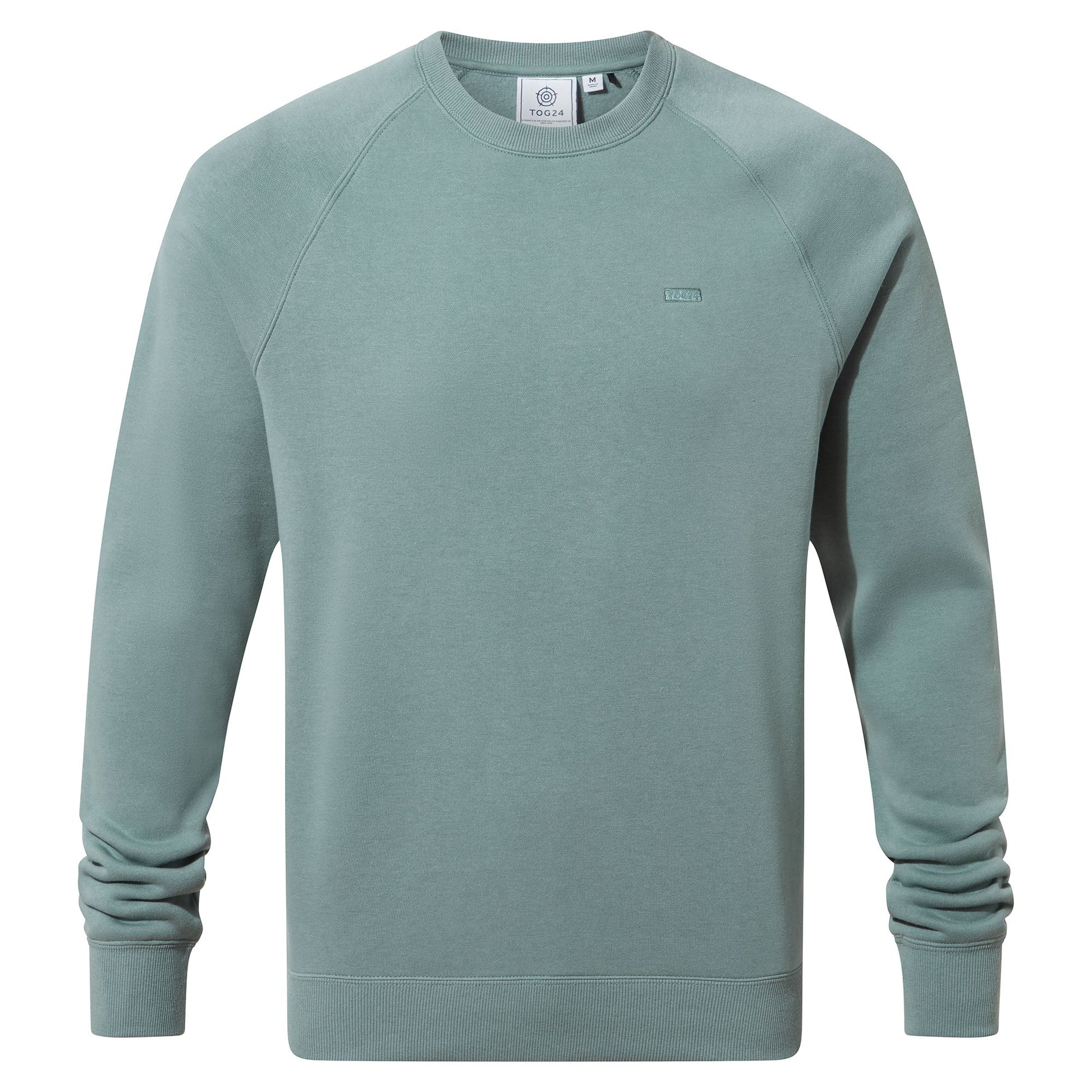 Clitheroe Mens Supersoft Raglan Sweat - Smokey Teal