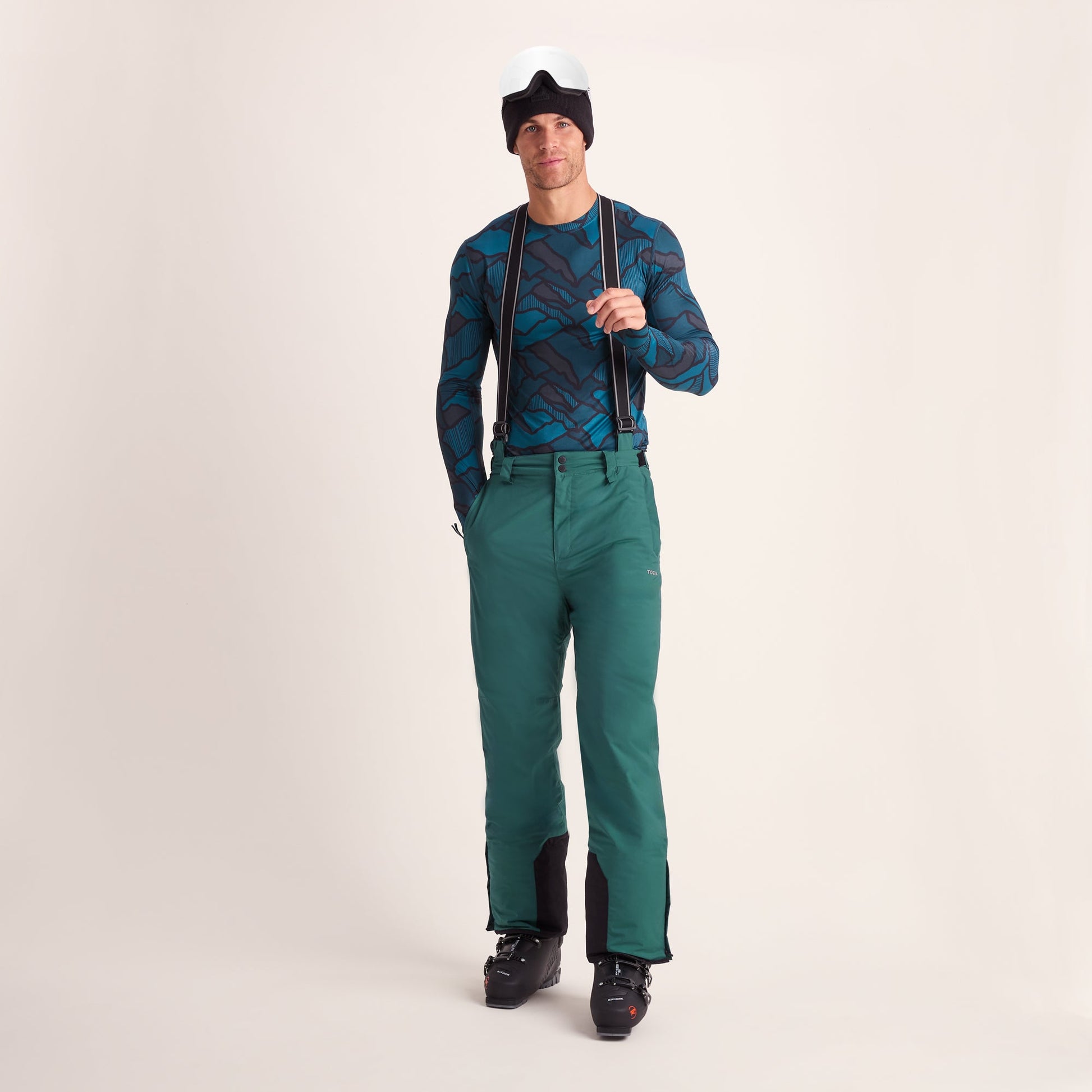 Clusaz Mens Waterproof Insulated Salopettes - Dark Turquoise