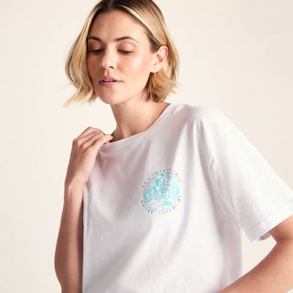Coast Womens 100% Cotton Supersoft Relaxed Fit T-Shirt - Optic White