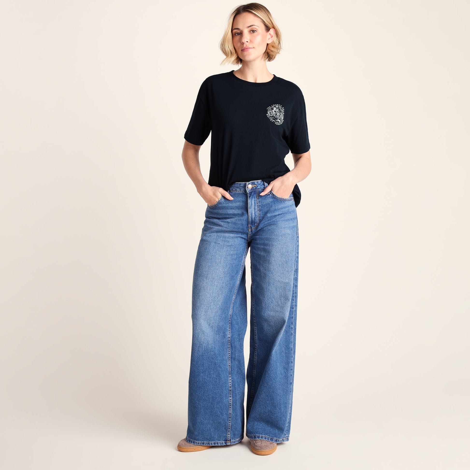 Coast Womens 100% Cotton Supersoft Relaxed Fit T-Shirt - Dark Indigo