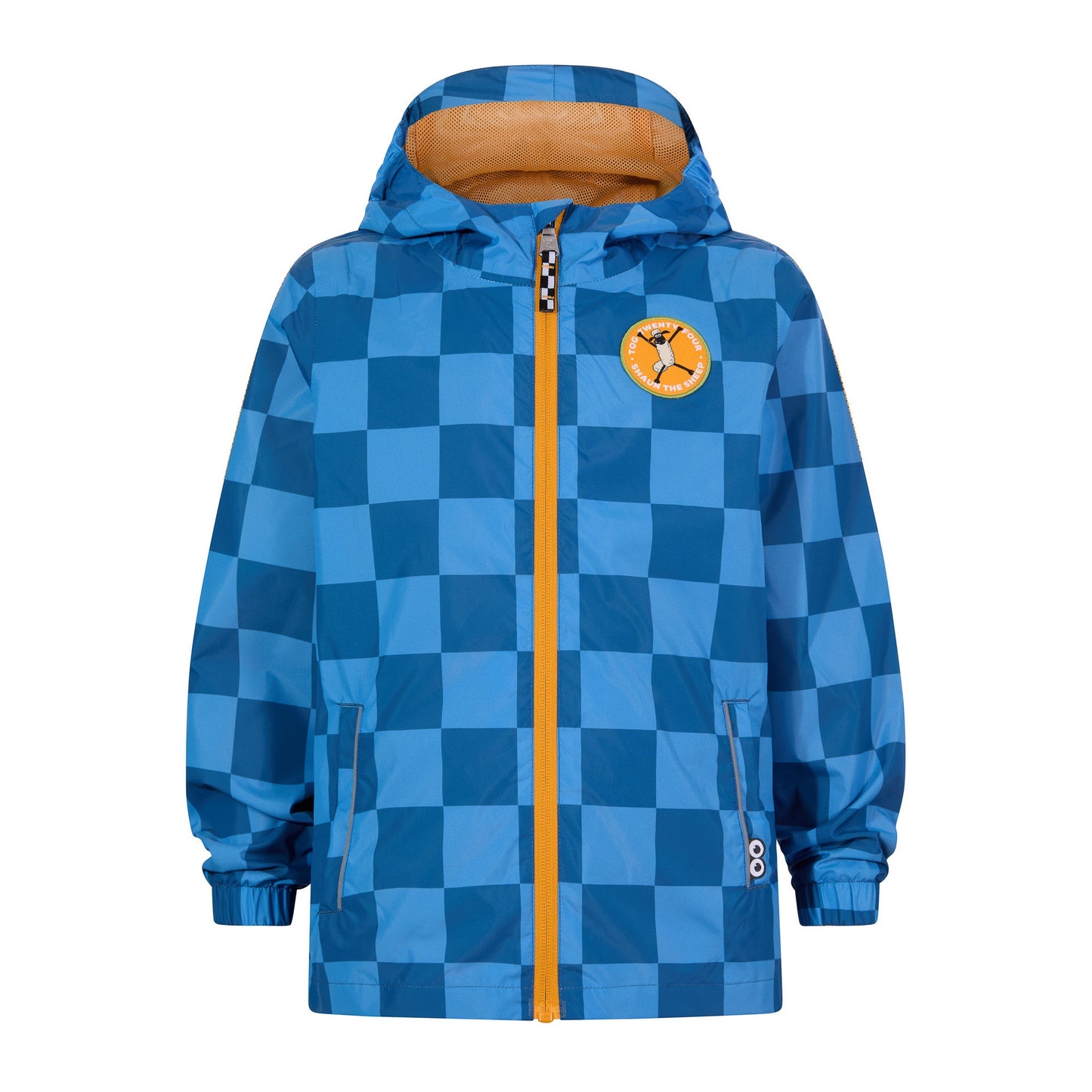 Cohampshire Kids Shaun the Sheep Waterproof Jacket - Bluebell/Night Blue Checkerboard