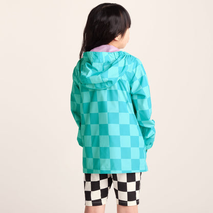 Cohampshire Kids Shaun the Sheep Waterproof Jacket - Spearmint/Bubblegum Checkerboard