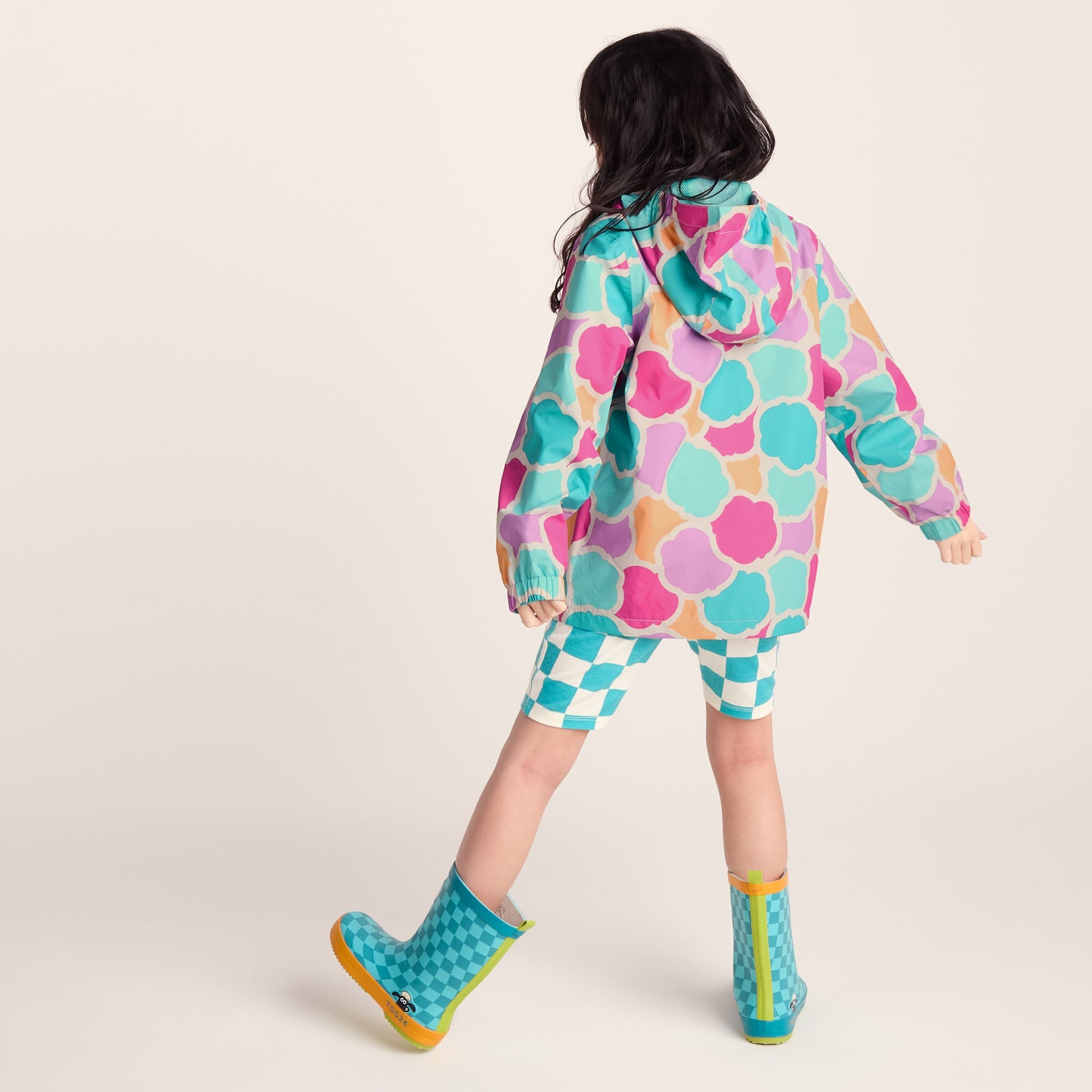 Cohampshire Kids Shaun the Sheep Waterproof Jacket - Pink Cloud Print