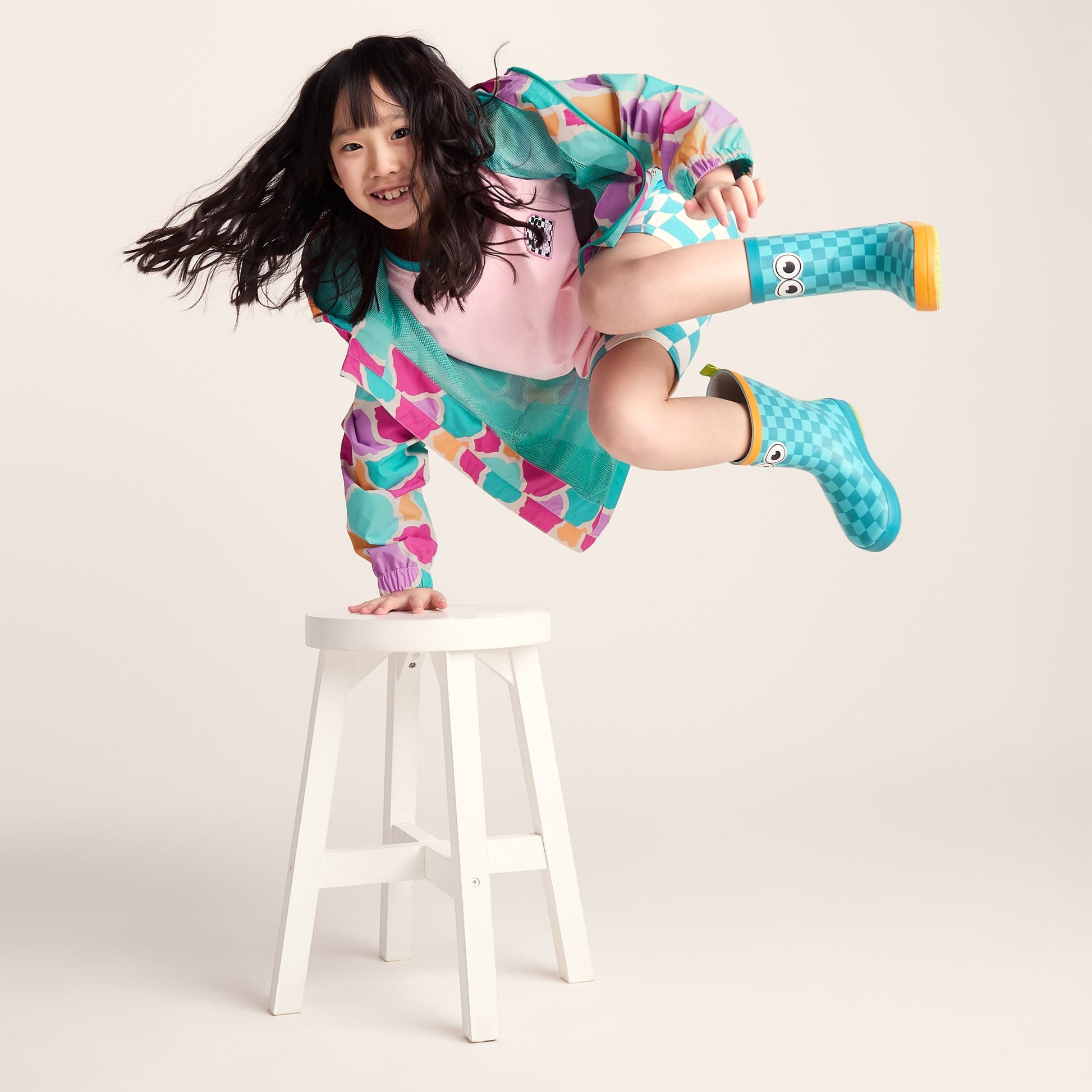 Cohampshire Kids Shaun the Sheep Waterproof Jacket - Pink Cloud Print
