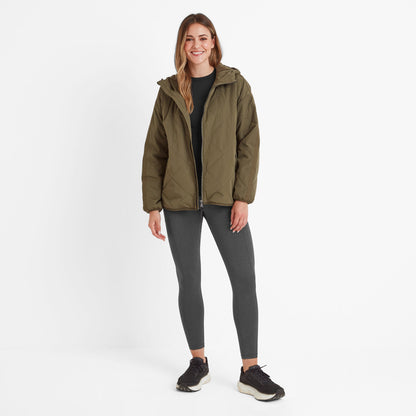 Corlae Womens Oversized Shower Resistant Insulated Jacket - Khaki