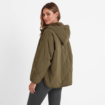 Corlae Womens Oversized Shower Resistant Insulated Jacket - Khaki