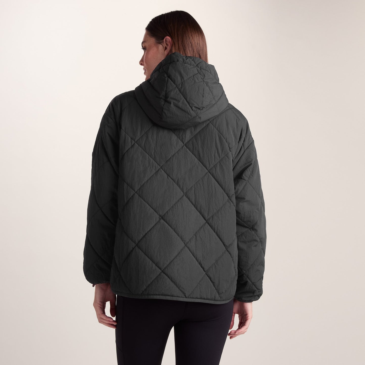 Corlae Womens Oversized Shower Resistant Insulated Jacket - Black
