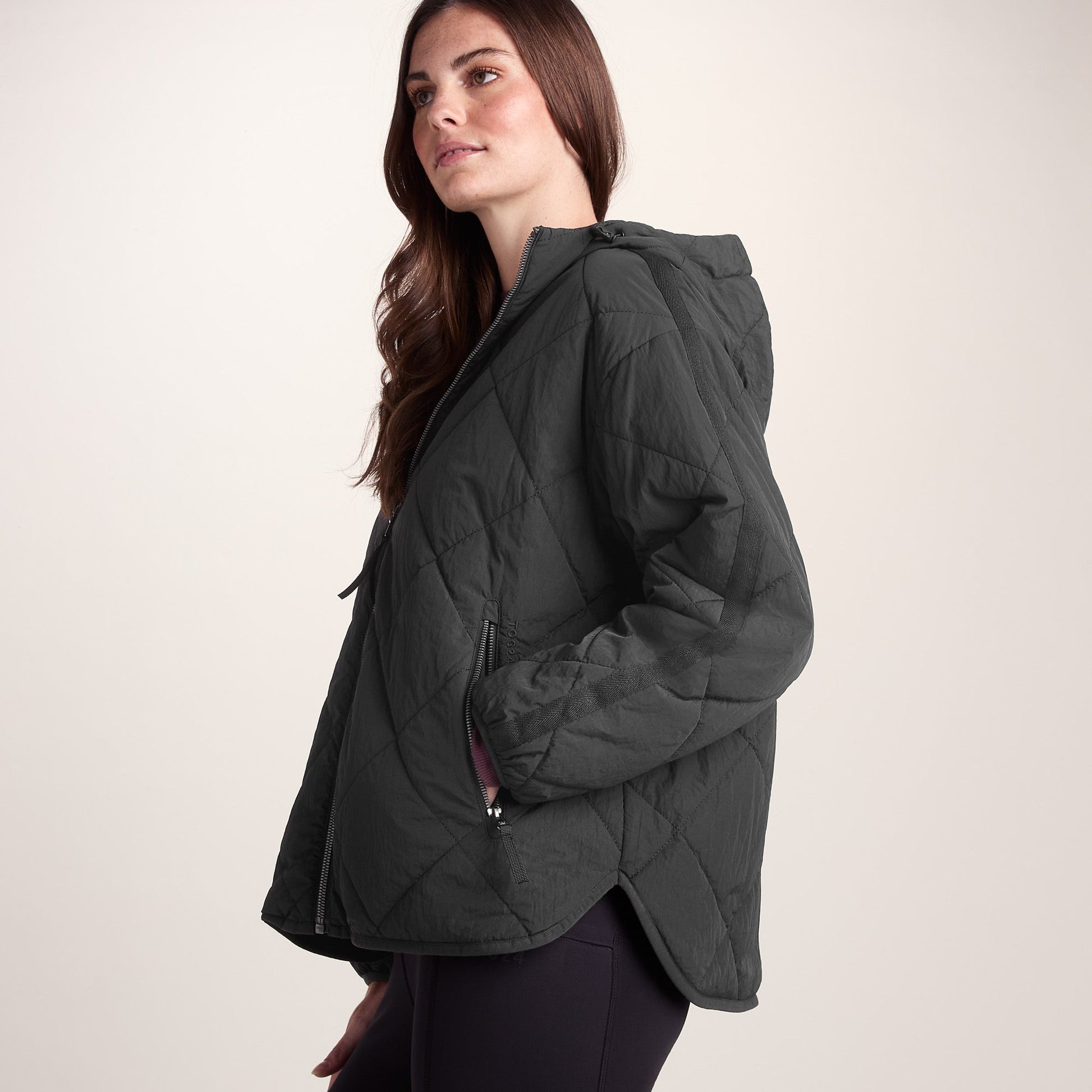 Corlae Womens Oversized Shower Resistant Insulated Jacket - Black