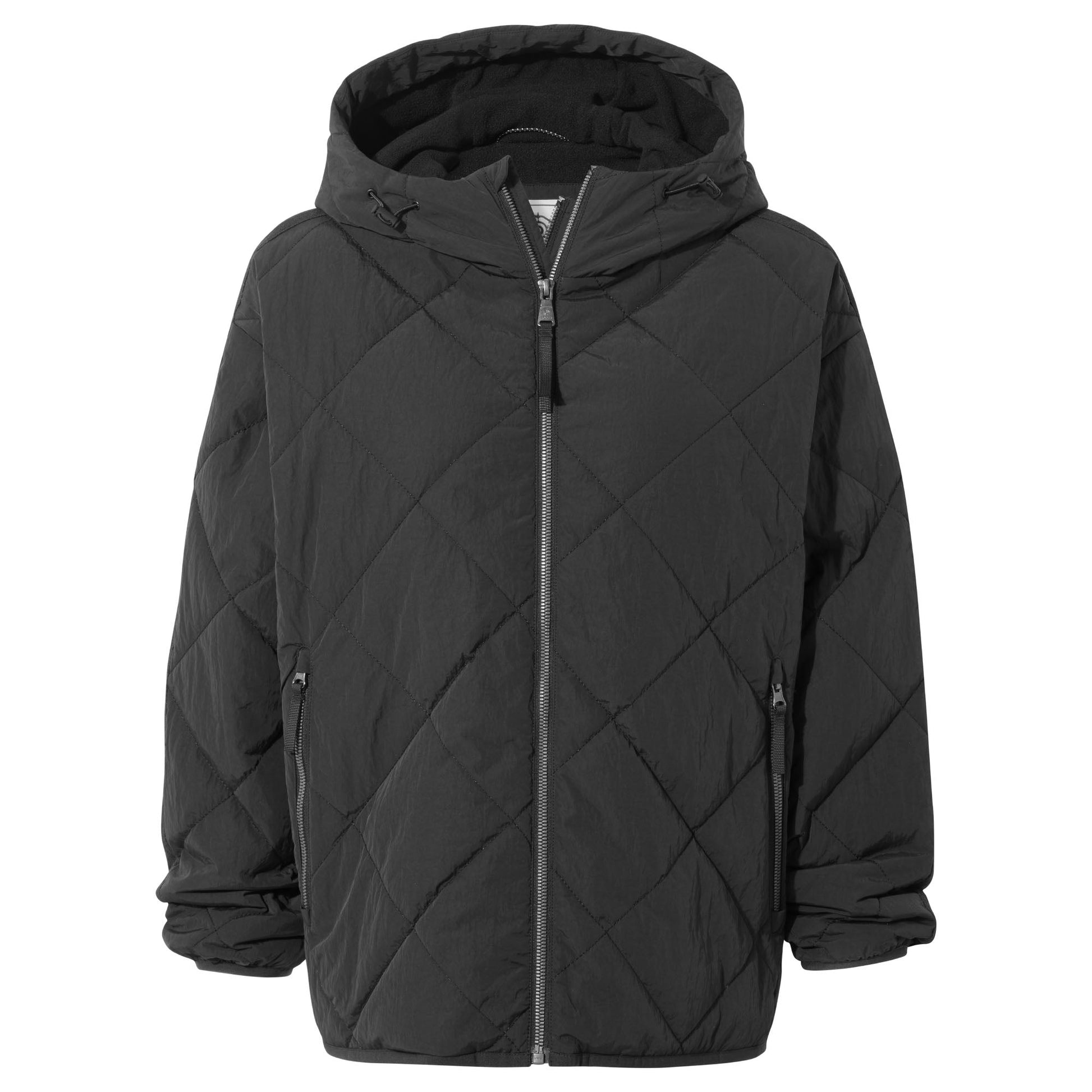 Corlae Womens Oversized Shower Resistant Insulated Jacket - Black