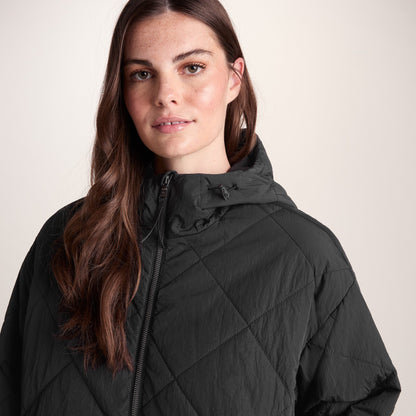 Corlae Womens Oversized Shower Resistant Insulated Jacket - Black