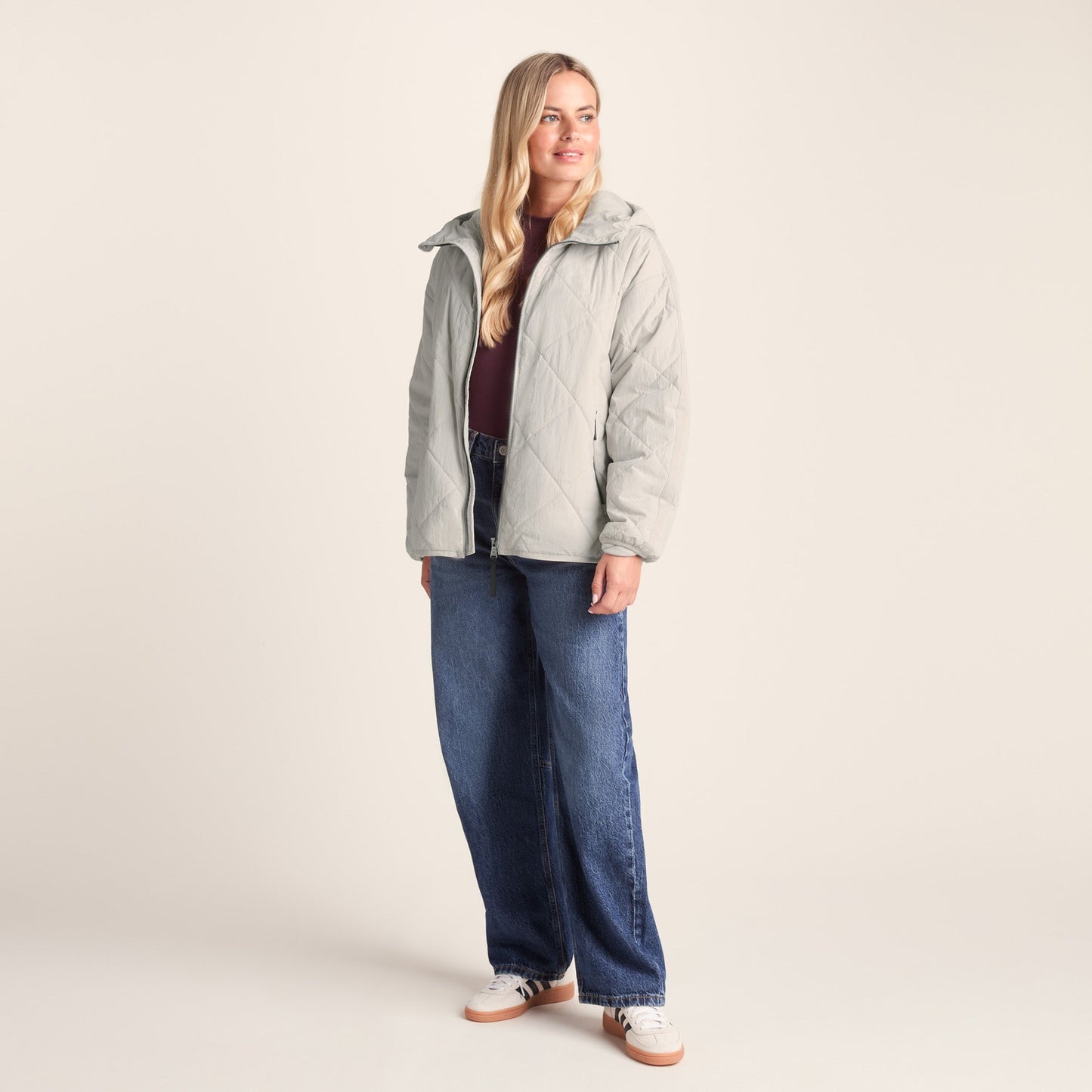 Corlae Womens Oversized Shower Resistant Insulated Jacket - Warm Cloud