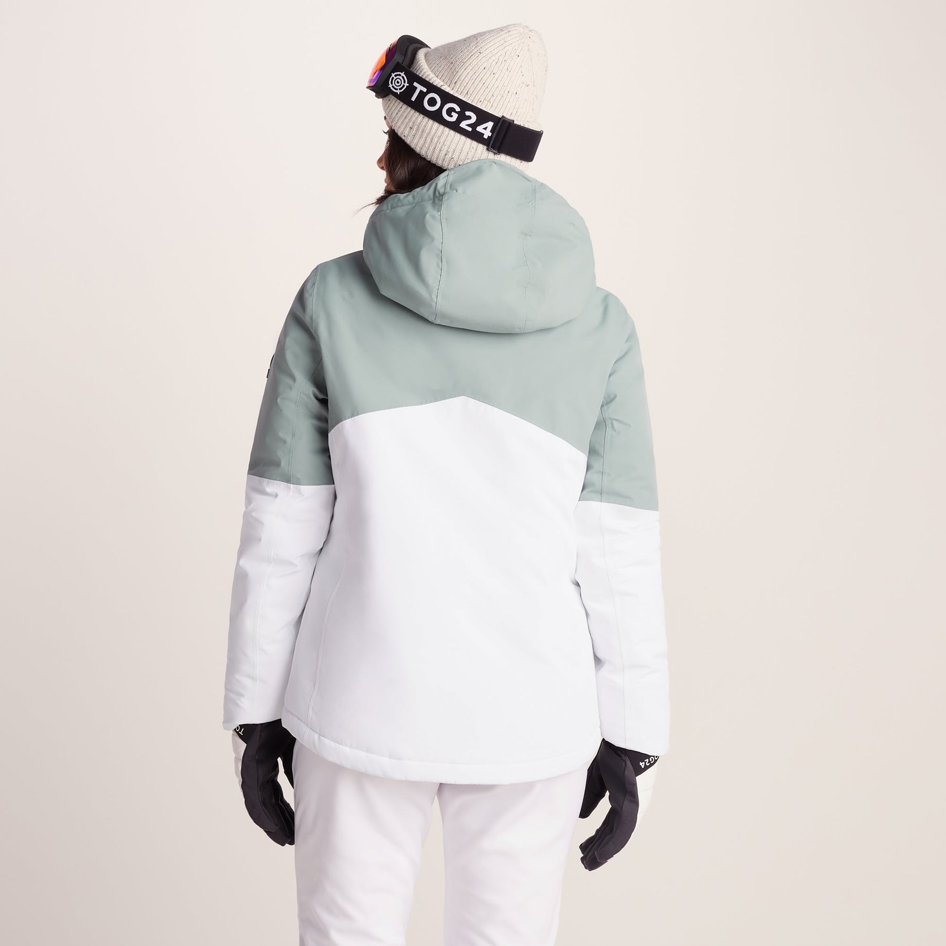 Corvara Womens Waterproof Insulated Ski Jacket - Mist Grey/Optic White