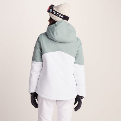 Corvara Womens Waterproof Insulated Ski Jacket - Mist Grey/Optic White