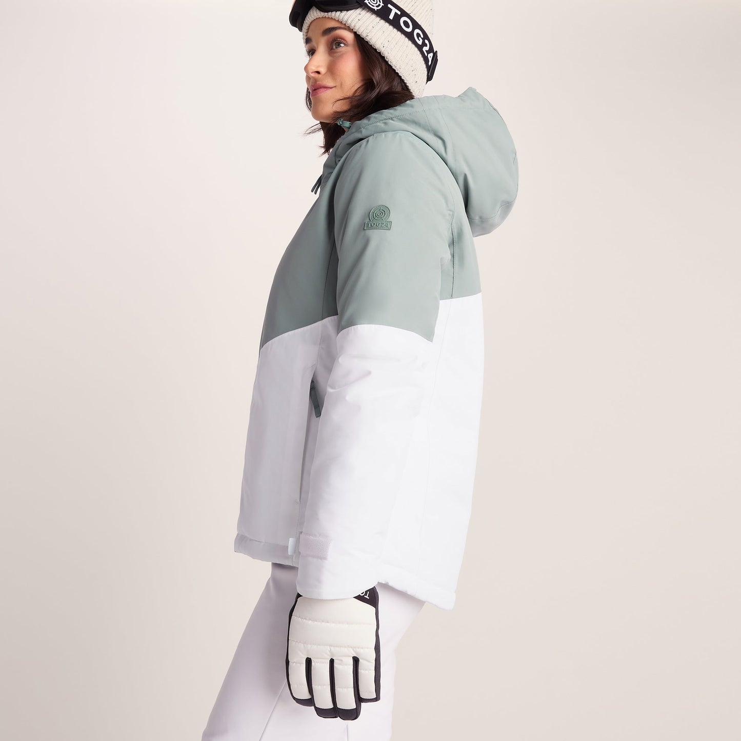 Corvara Womens Waterproof Insulated Ski Jacket - Mist Grey/Optic White