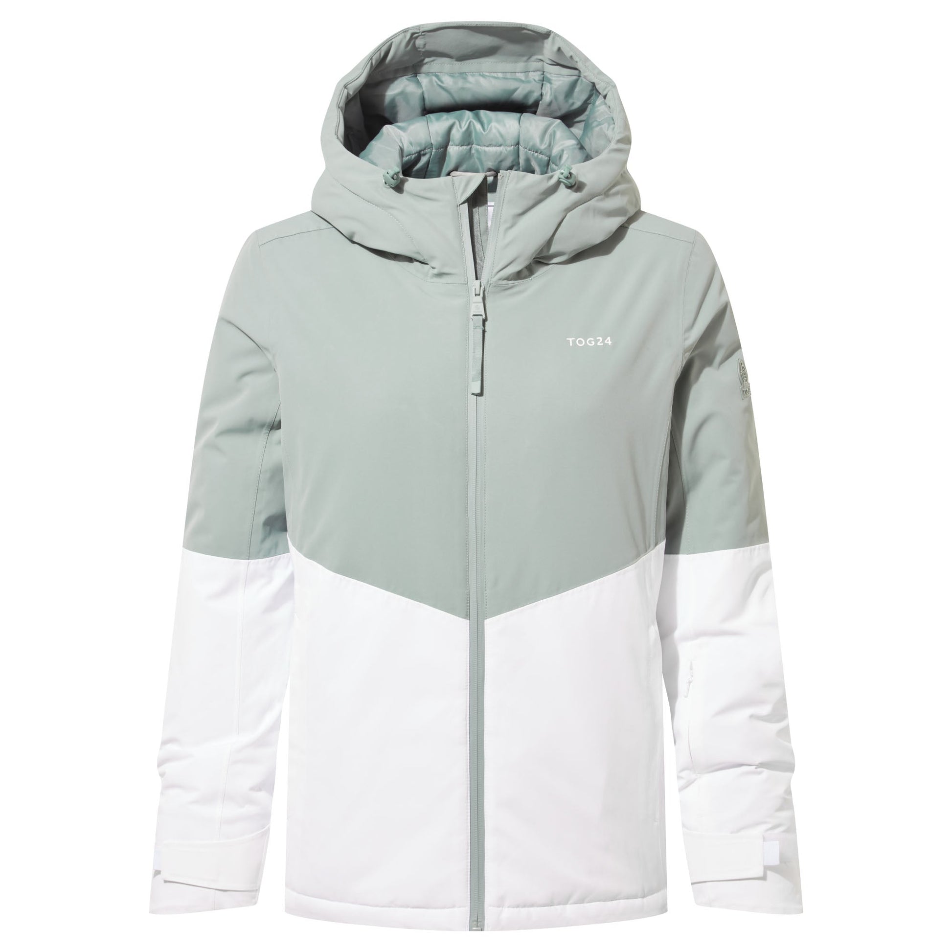 Corvara Womens Waterproof Insulated Ski Jacket - Mist Grey/Optic White