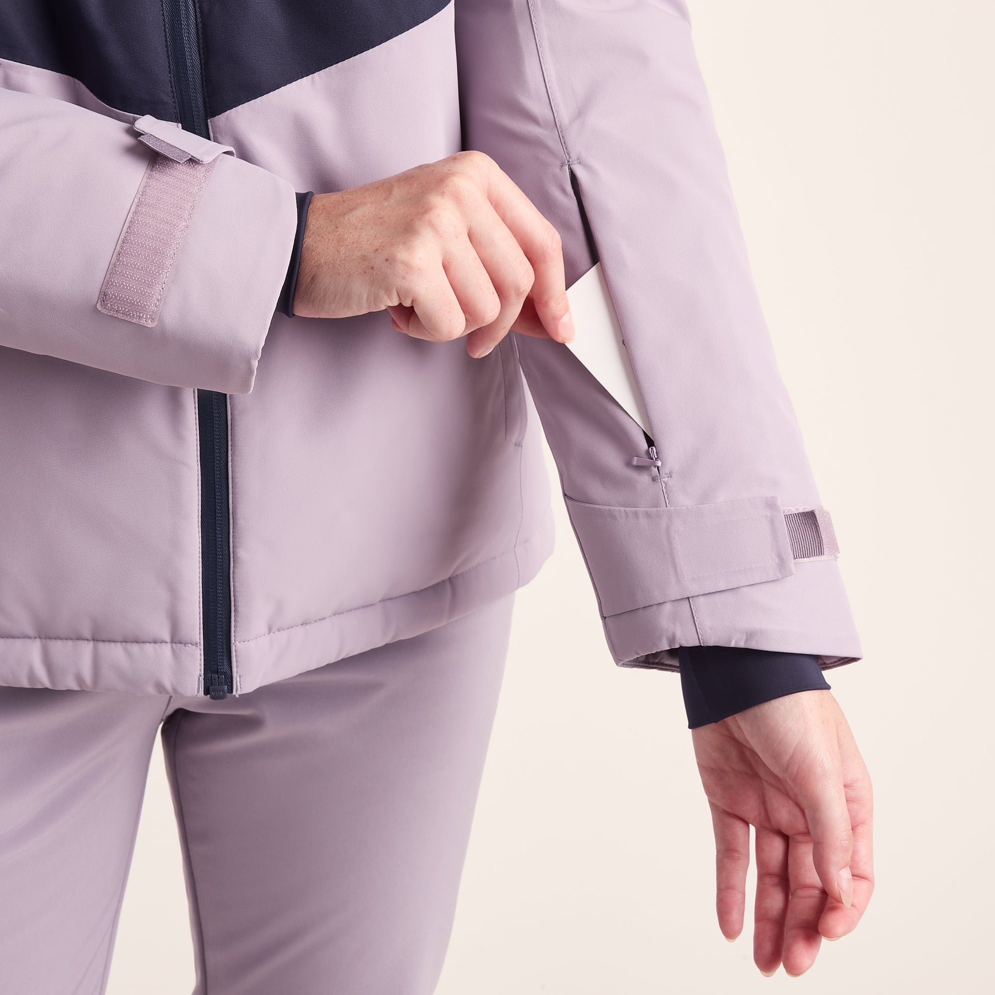 Corvara Womens Waterproof Insulated Ski Jacket - Oxford Blue/Lavender Grey