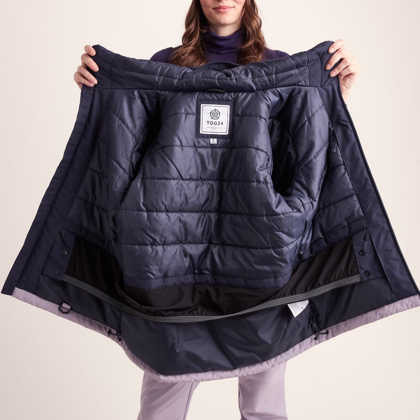 Corvara Womens Waterproof Insulated Ski Jacket - Oxford Blue/Lavender Grey