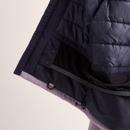 Corvara Womens Waterproof Insulated Ski Jacket - Oxford Blue/Lavender Grey