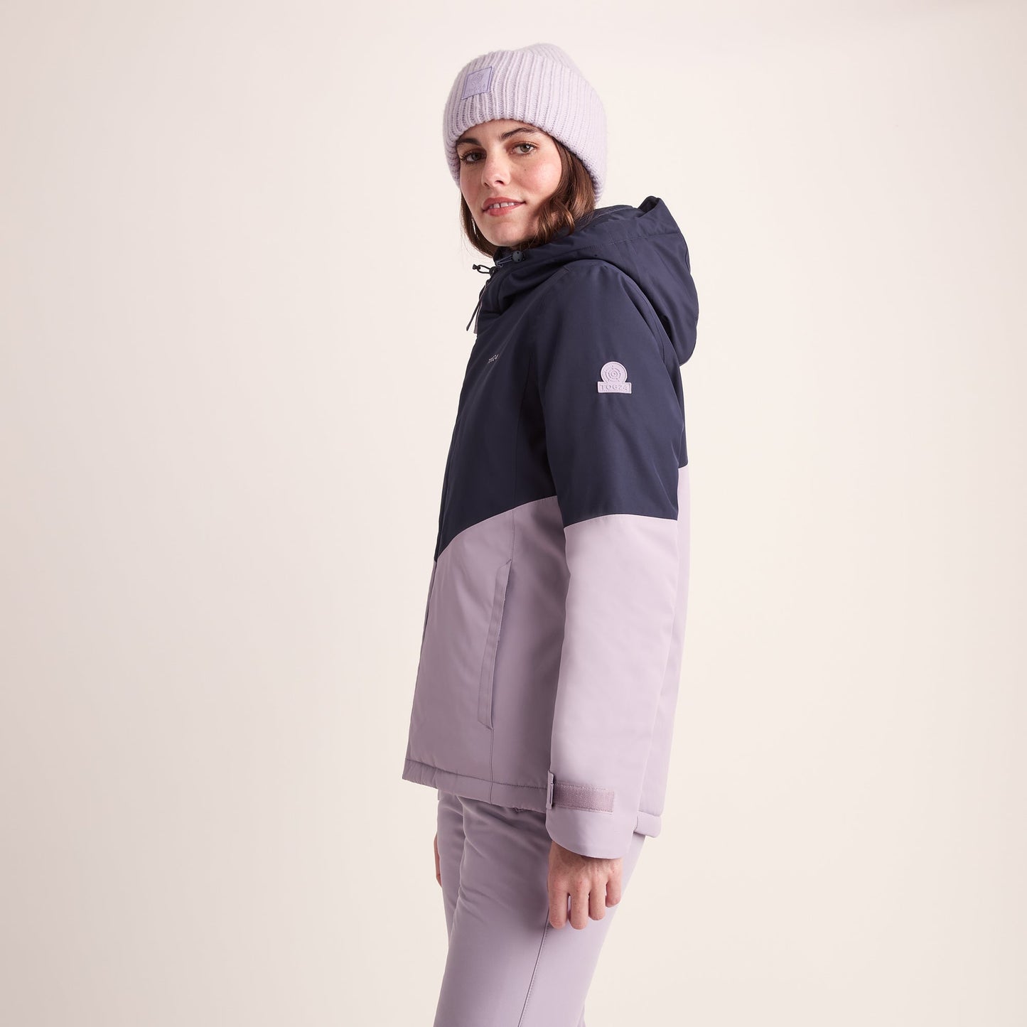 Corvara Womens Waterproof Insulated Ski Jacket - Oxford Blue/Lavender Grey
