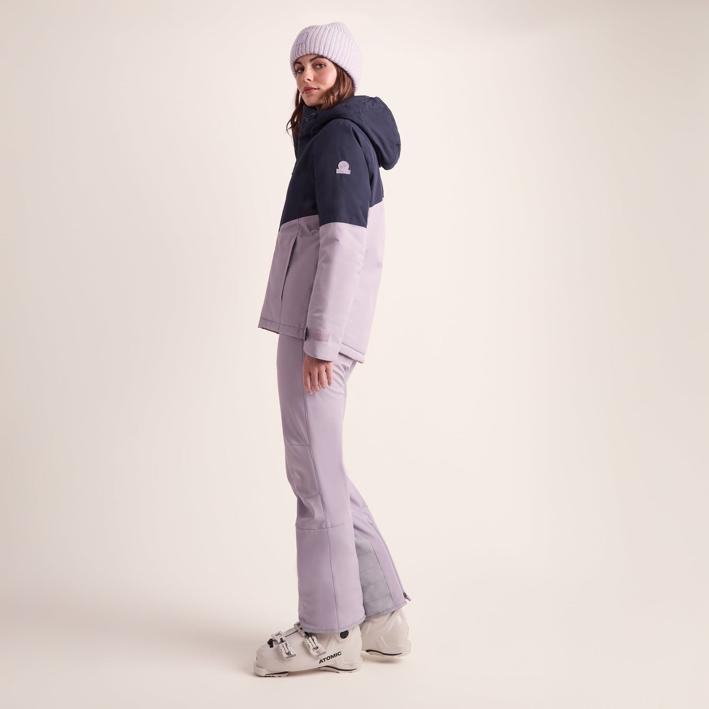 Corvara Womens Waterproof Insulated Ski Jacket - Oxford Blue/Lavender Grey