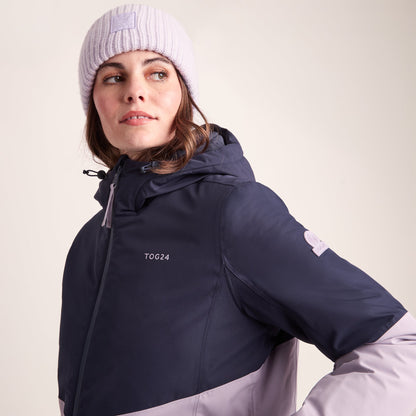 Corvara Womens Waterproof Insulated Ski Jacket - Oxford Blue/Lavender Grey