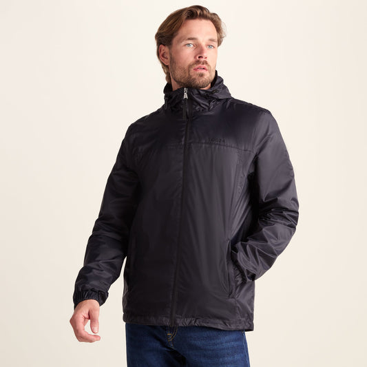 Craven Mens Waterproof Packaway Jacket - Black