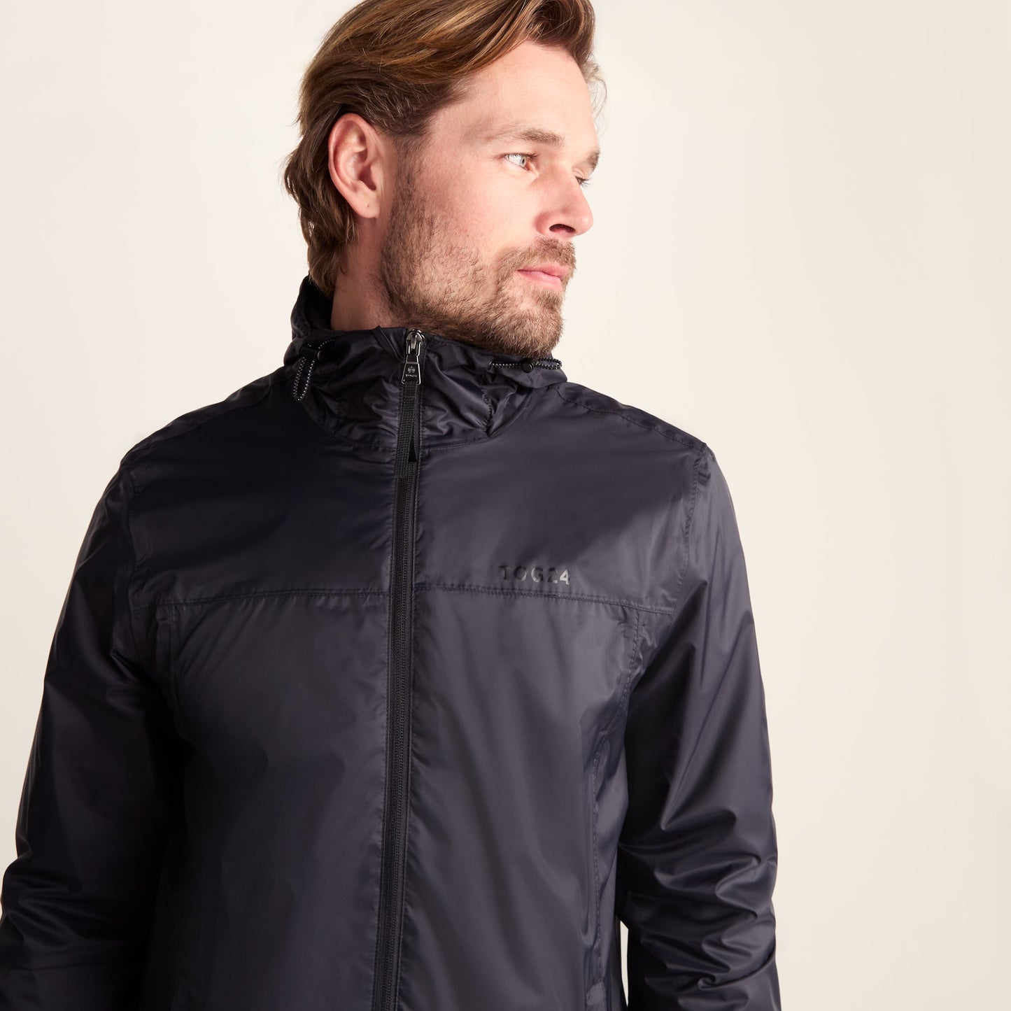 Craven Mens Waterproof Packaway Jacket - Black