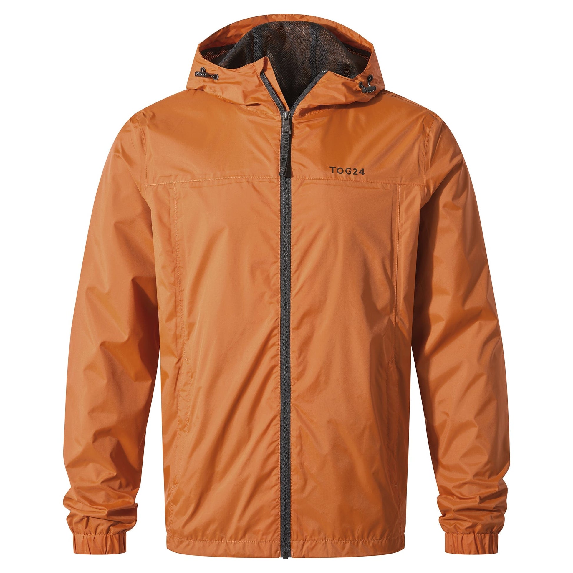 Craven Mens Waterproof Packaway Jacket - Dark Orange