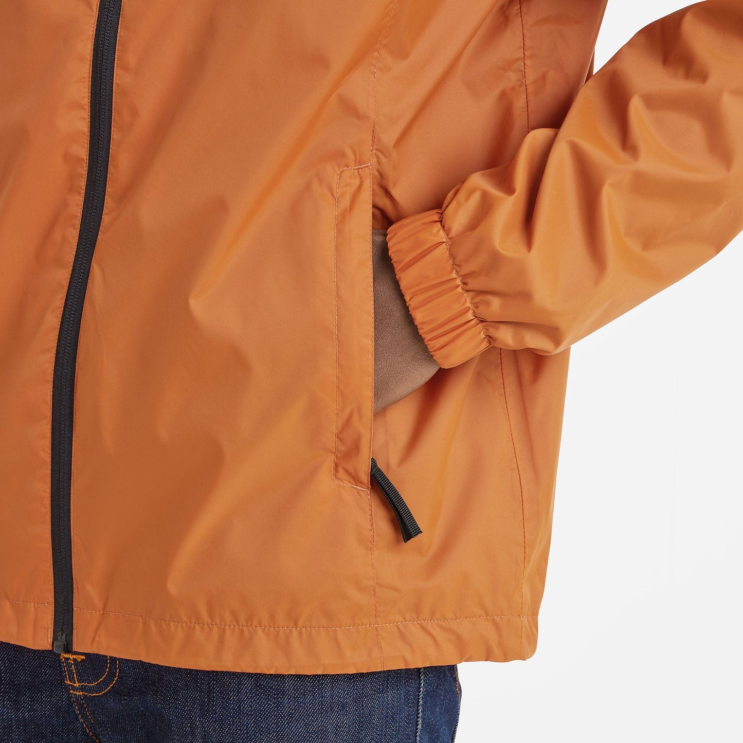 Craven Mens Waterproof Packaway Jacket - Dark Orange