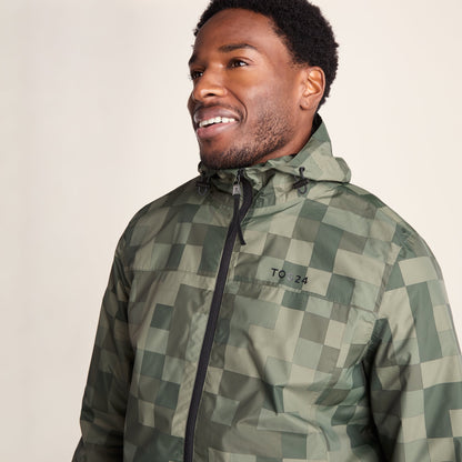 Craven Mens Waterproof Packaway Jacket - Green Pixel