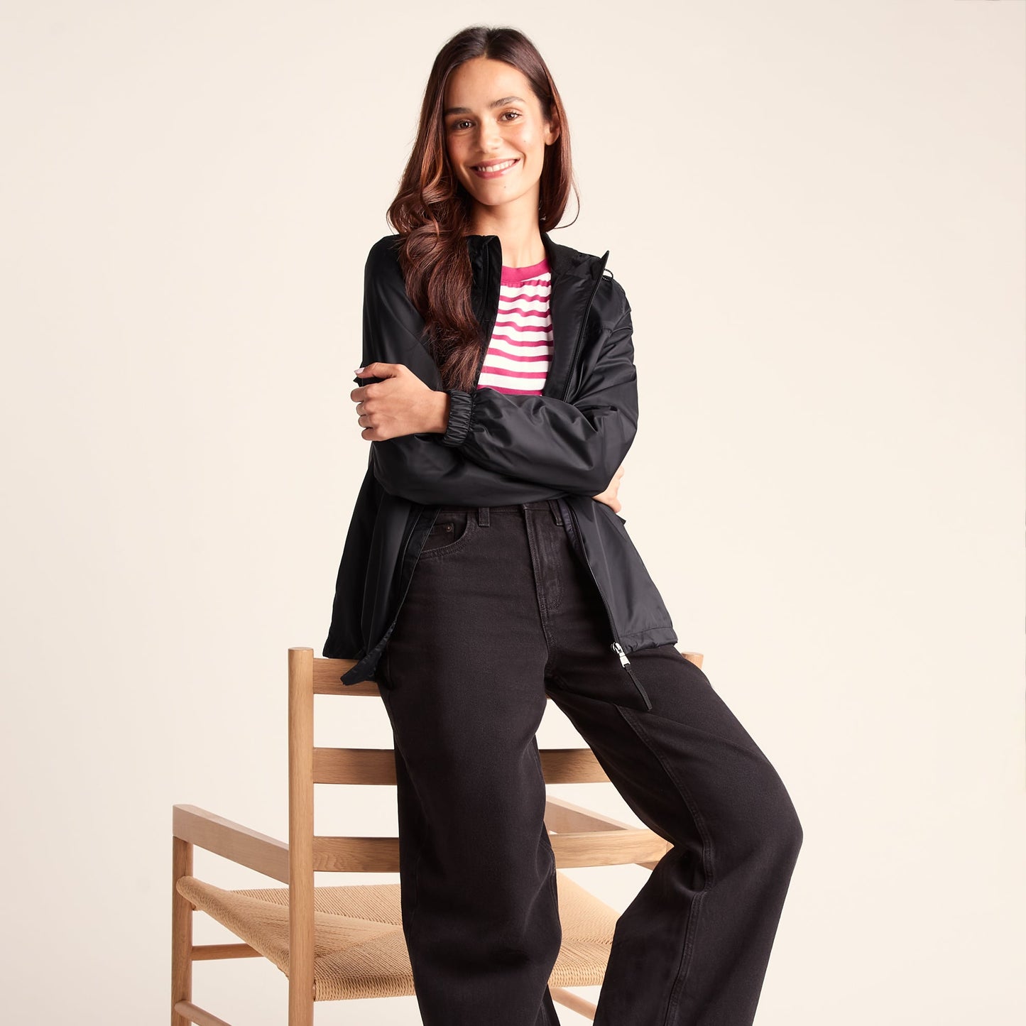 Craven Womens Waterproof Packaway Jacket - Black