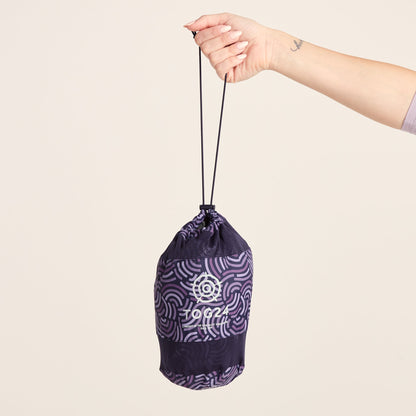 Craven Womens Waterproof Packaway Jacket - Dk Indigo/Lilac Blossom Wave Print
