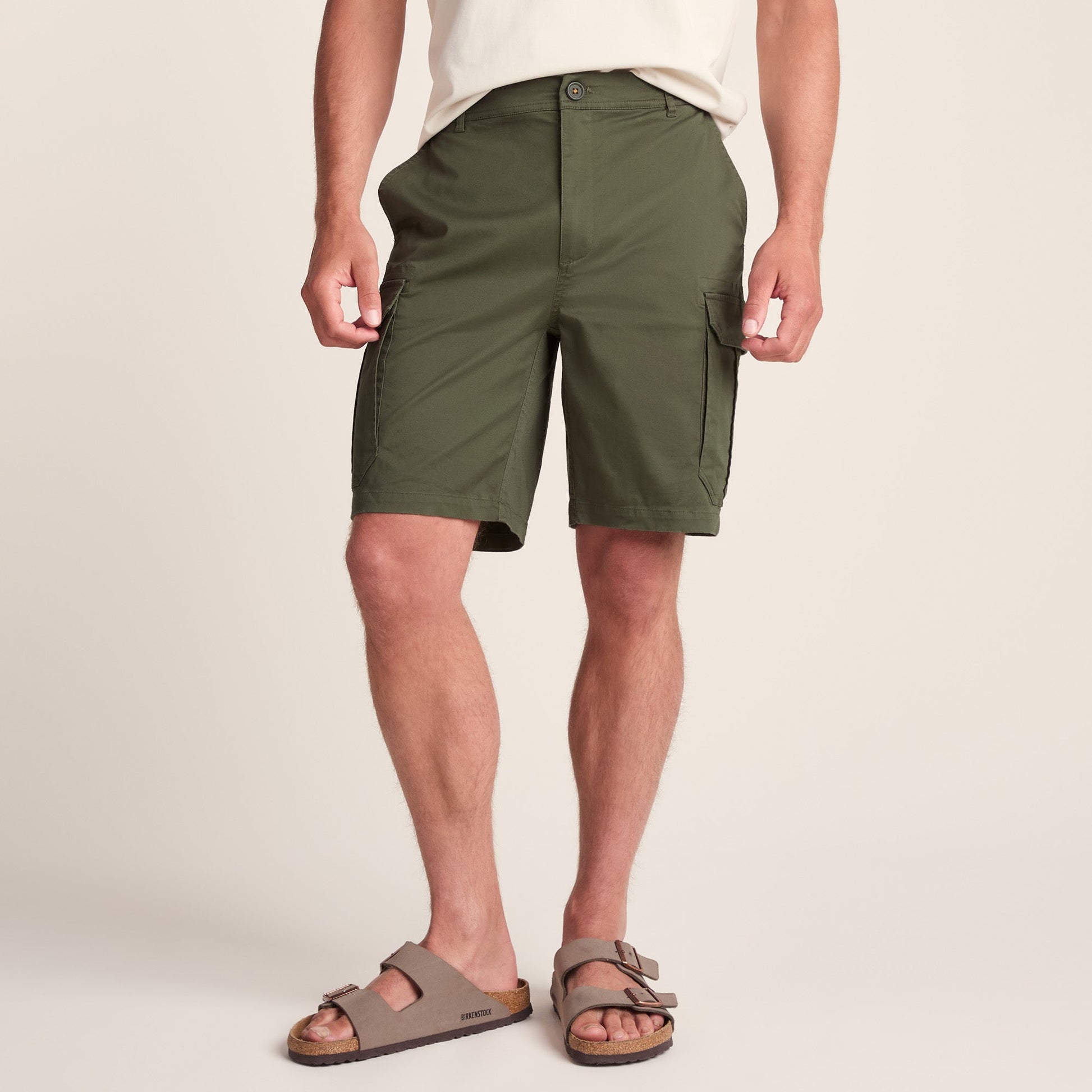 Credo Mens Supersoft Cargo Shorts - Forage Green