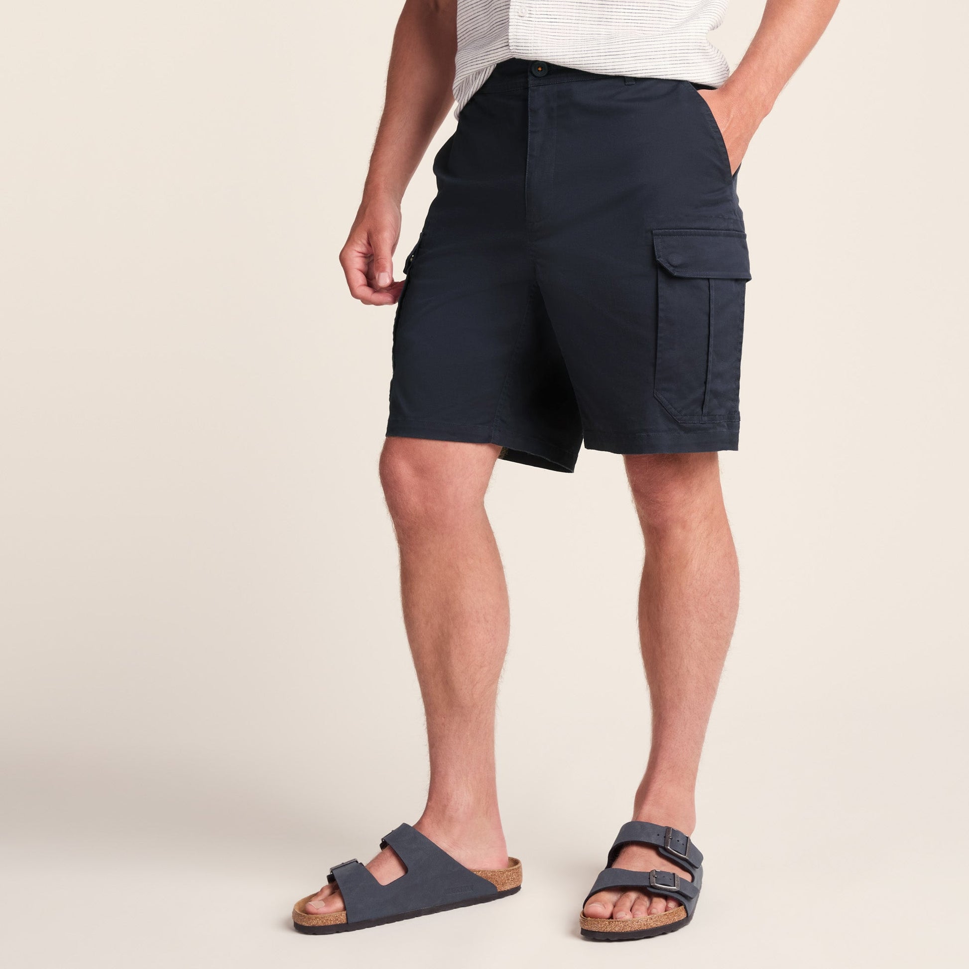 Credo Mens Supersoft Cargo Shorts - Dark Indigo