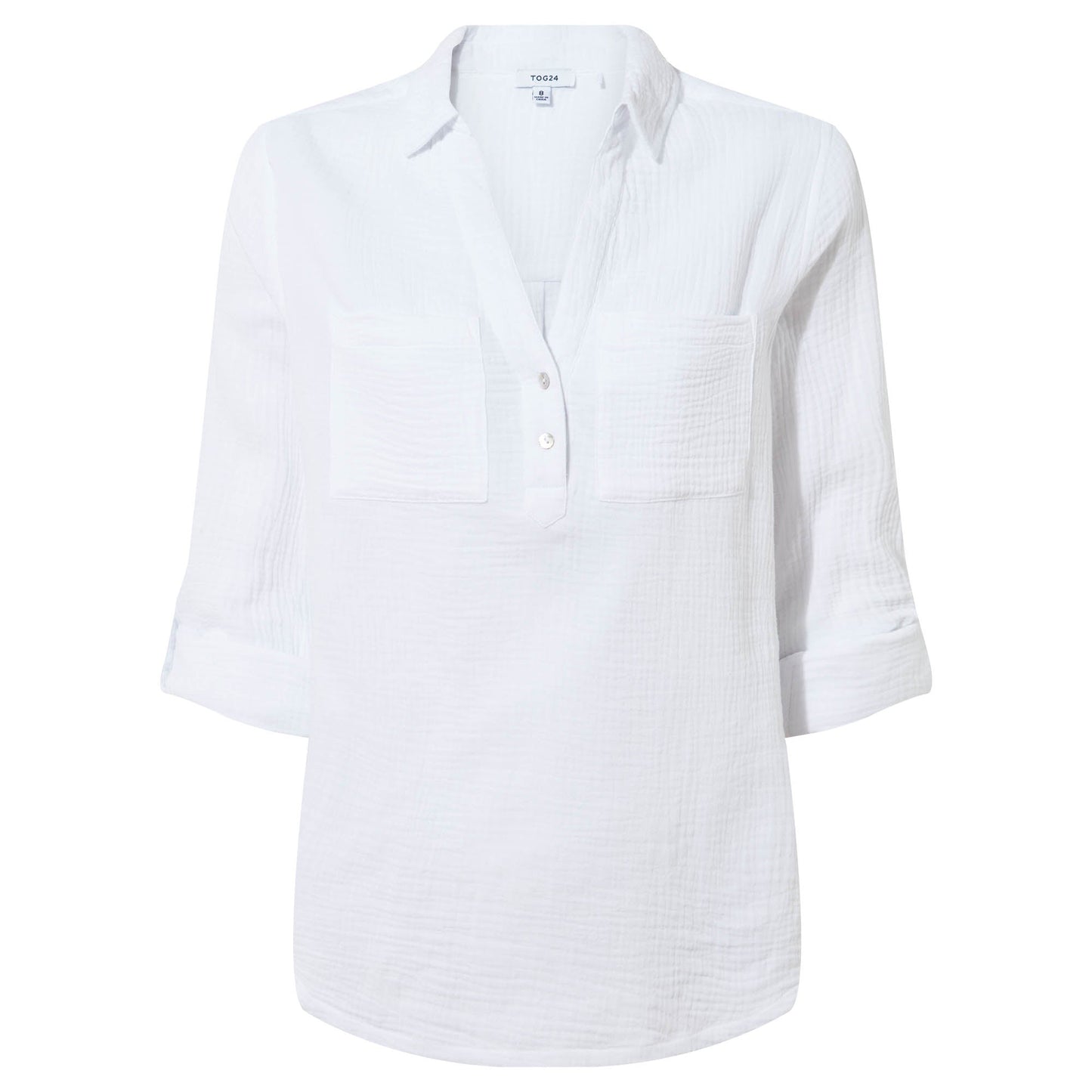 Cruise Womens Long Sleeve 100% Cotton Shirt - Optic White